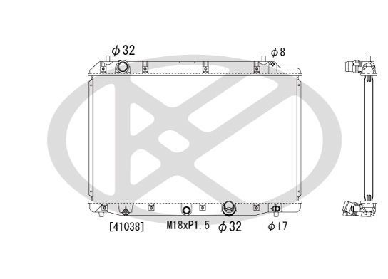 Kühler Motor passt zu: HONDA CIVIC VII, CR-V II, FR-V 1.6/2.2D 02.01-