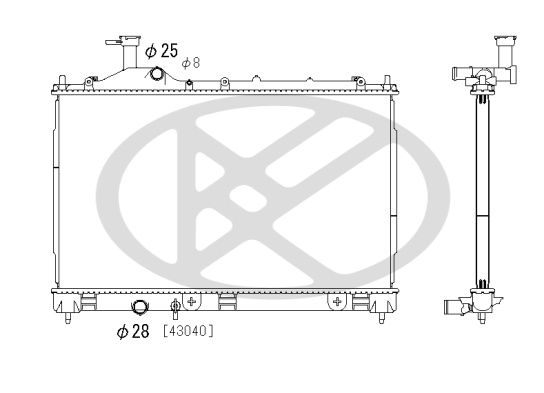 Kühler Motor (mit mechanischer getriebe) passt zu: MITSUBISHI OUTLANDER III 2.2D 08.12-