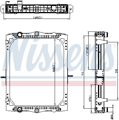 Kühler Motor ((en) with frame) passt zu: DAF LF PX-5135-PX-7217 05.13-