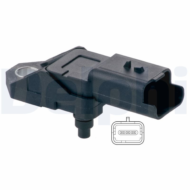 Drucksensor im Ansaugkrümmer (3 pin) passt zu: CITROEN C5 II, C5 III, C6, C8, C-CROSSER, C-CROSSER ENTERPRISE, FIAT ULYSSE, FORD GALAXY II, MONDEO IV, S-MAX, JAGUAR XF I 2.0D/2.2D 06.02-