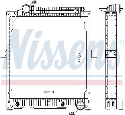 Kühler Motor ((en) with frame) passt zu: MERCEDES MK, SK 376.923-OM446.942 07.87-12.98