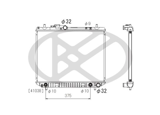 Kühler Motor passt zu: DAIHATSU TERIOS 1.3 10.97-10.06