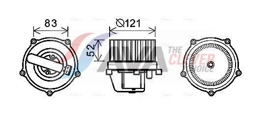 Elektromotor, Innenraumgebläse