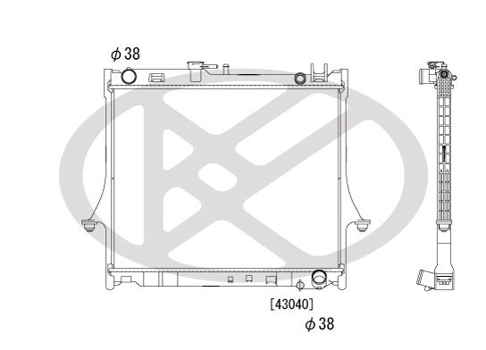 Kühler Motor passt zu: ISUZU D-MAX I 2.5D/3.0D 05.02-10.12