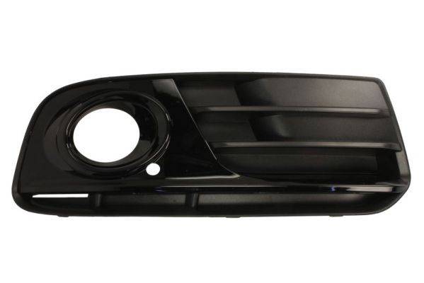 Stoßstangengitter vorne R (mit Löchern für Halogenscheinwerfer, kunststoff, schwarz glänzend) passt zu: AUDI Q5 8R 06.12-12.16