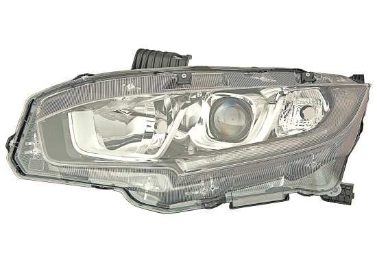 Scheinwerfer R (H11/HB3/LED/WY21W, elektrisch, mit motor) passt zu: HONDA CIVIC X 12.15-12.18