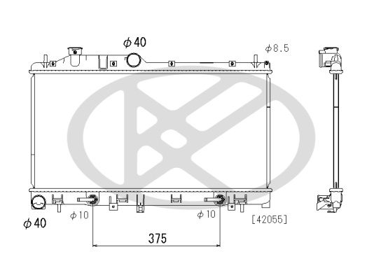 Kühler Motor passt zu: SUBARU IMPREZA 2.5 01.08-