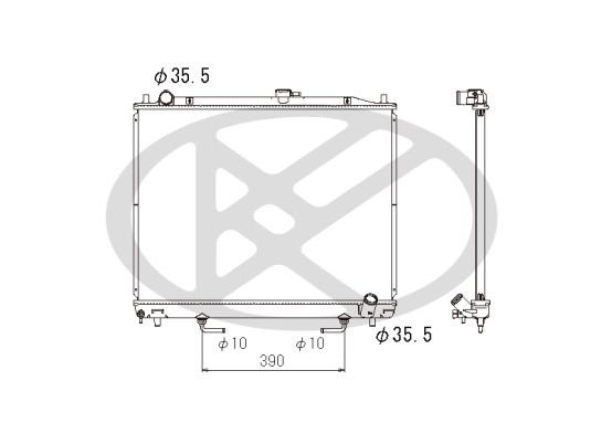 Kühler Motor passt zu: MITSUBISHI PAJERO CLASSIC, PAJERO II, PAJERO III, PAJERO IV 2.5D/3.2D 04.00-