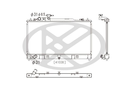 Kühler Motor passt zu: MAZDA 6 1.8/2.0 08.07-07.13