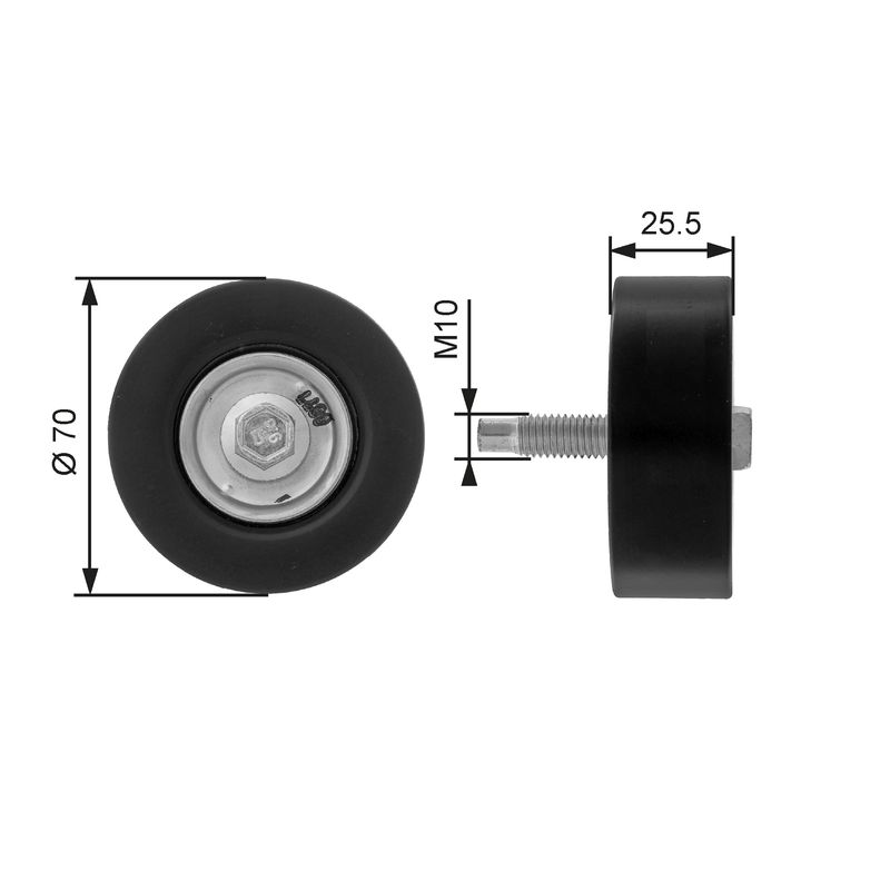 Umlenk-/Führungsrolle, Keilrippenriemen