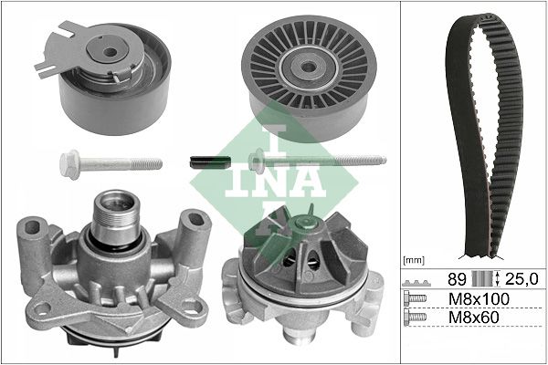 Ventilsteuerung Satz (Riemen + Rolle + Flüssigkeitspumpe) passt zu: NISSAN INTERSTAR, PRIMASTAR, OPEL MOVANO A, VIVARO A, RENAULT AVANTIME, ESPACE III, ESPACE IV, LAGUNA II 2.2D/2.5D 12.97-
