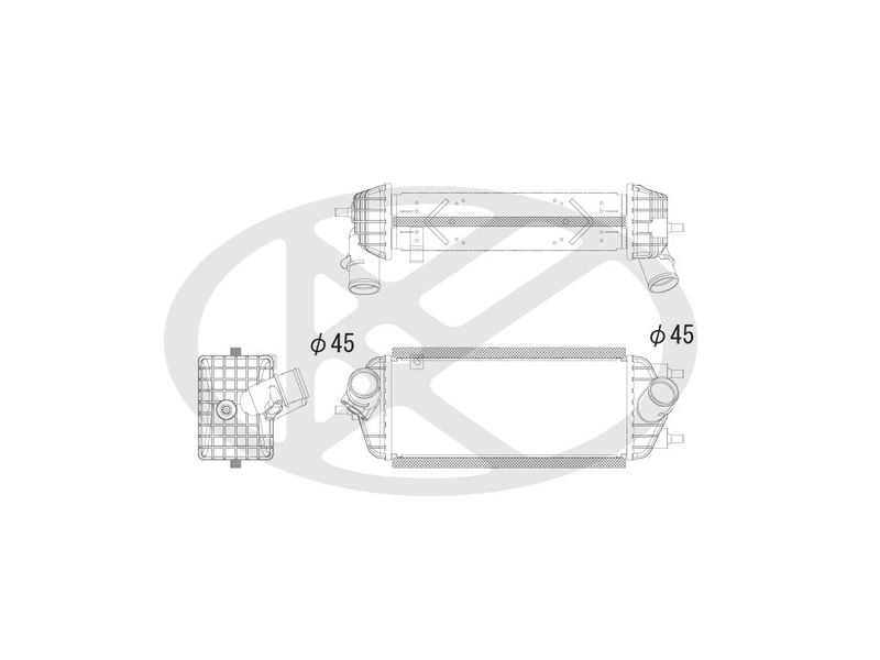 Ansaugluftkühler passt zu: HYUNDAI IX35, KIA SPORTAGE III 1.6/1.7D 06.10-12.15