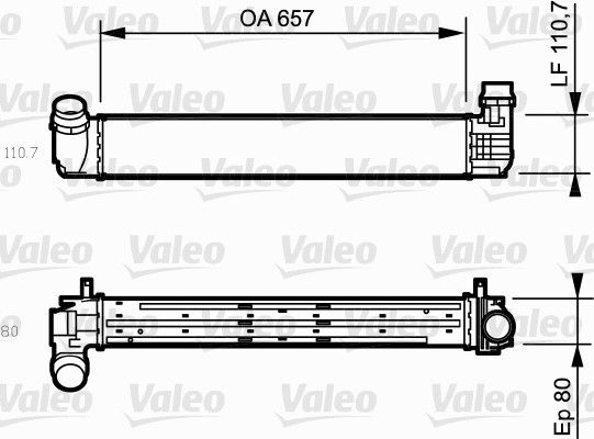 Ansaugluftkühler passt zu: RENAULT FLUENCE, GRAND SCENIC III, MEGANE, MEGANE III, SCENIC III 1.6D-2.0D 11.08-