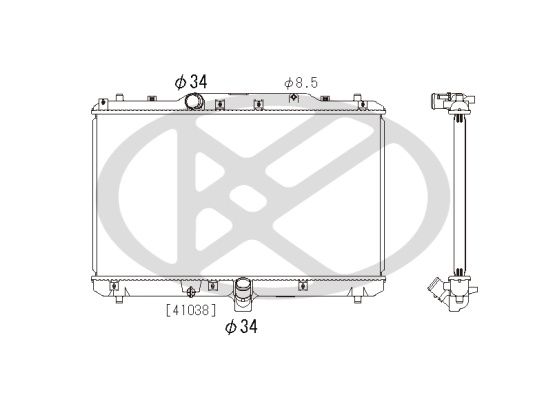 Kühler Motor passt zu: FIAT SEDICI, SUZUKI SX4 1.6D/1.9D/2.0D 06.06-