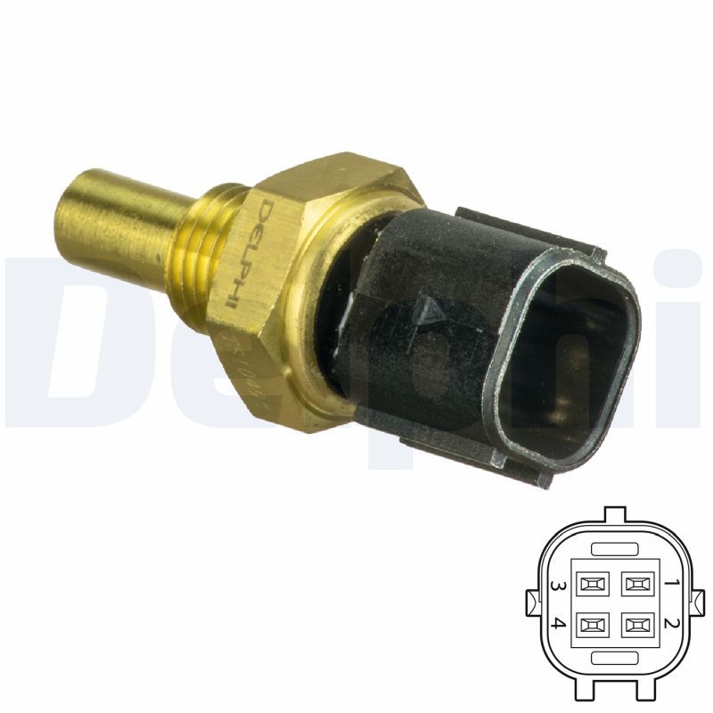 Kühlmitteltemperatur -Sensor (anzahl der Pins: 4, schwarz) passt zu: MERCEDES 124 (C124), 124 T-MODEL (S124), 124 (W124), C T-MODEL (S202), C (W202), CLK (A208), CLK (C208) 1.8-6.0 05.86-05.06
