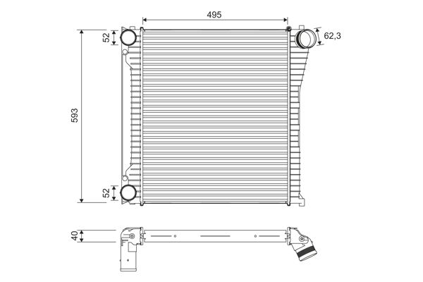 Ansaugluftkühler passt zu: LAND ROVER RANGE ROVER III 4.4D 07.10-08.12