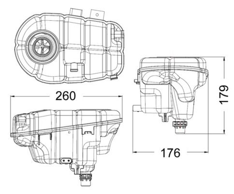 Kühlmittelausgleichsbehälter passt zu: AUDI A6 ALLROAD C7, A6 C7, A7, A8 D4 10.10-09.18