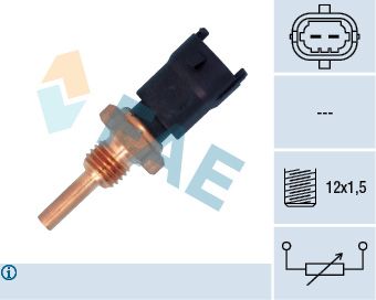 Kühlmitteltemperatur -Sensor (anzahl der Pins: 2, schwarz) passt zu: ALFA ROMEO 159, CITROEN JUMPER III, FIAT DUCATO, HONDA ACCORD VII, CIVIC VII, CIVIC VIII, CR-V III, OPEL AGILA A 1.0-3.2 07.94-