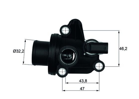Kühlmittelthermostat (87°C, gehäuse) passt zu: MERCEDES A (W168), VANEO (414) 1.4-2.1 07.97-07.05