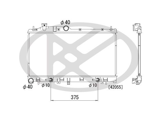 Kühler Motor passt zu: SUBARU FORESTER, IMPREZA, LEGACY IV, OUTBACK, XV 1.5-3.0 09.03-