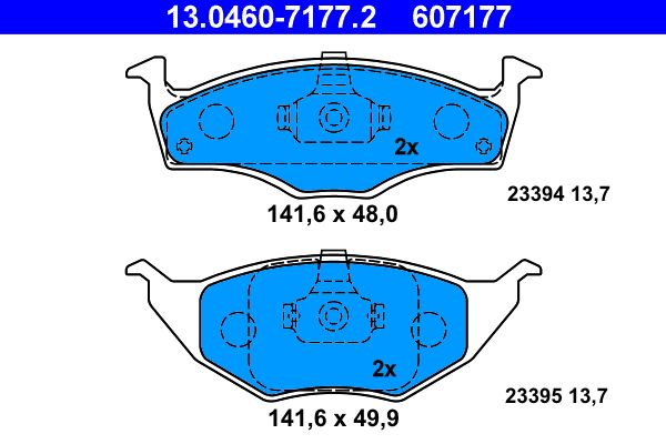 Bremsbelagsatz, Scheibenbremse