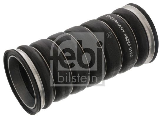 Luftkühlerschlauch (81mm/105mmx224mm, schwarz) passt zu: VOLVO FH, FH II, FH III, FH16, FH16 II, FMX II, FMX III D13A460-D16K550 01.03-