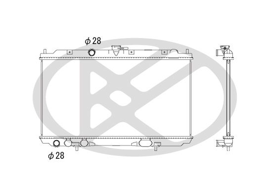 Kühler Motor passt zu: NISSAN ALMERA II, ALMERA TINO, PRIMERA 1.5/1.6/1.8 01.00-10.08