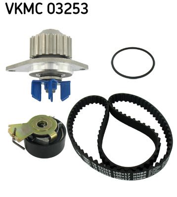 Ventilsteuerung Satz (Riemen + Rolle + Flüssigkeitspumpe) passt zu: CITROEN BERLINGO, BERLINGO/MINIVAN, C2, C2 ENTERPRISE, C3 I, C3 II, SAXO, PEUGEOT 106 II, 206, 206+, PARTNER 1.1/1.1LPG 05.96-09.16