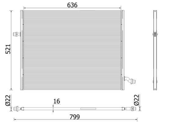 Ansaugluftkühler passt zu: MERCEDES S (A217), S (C217), S (W222, V222, X222) 2.2DH-6.0 05.13-07.20