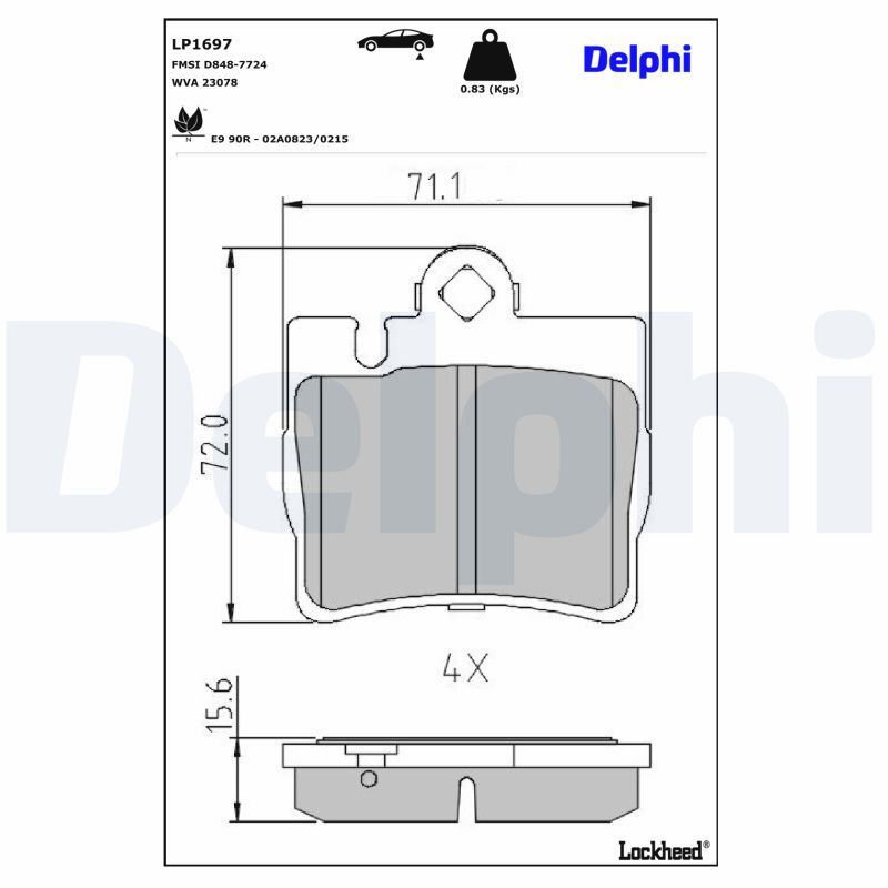 Bremsbelagsatz, Scheibenbremse