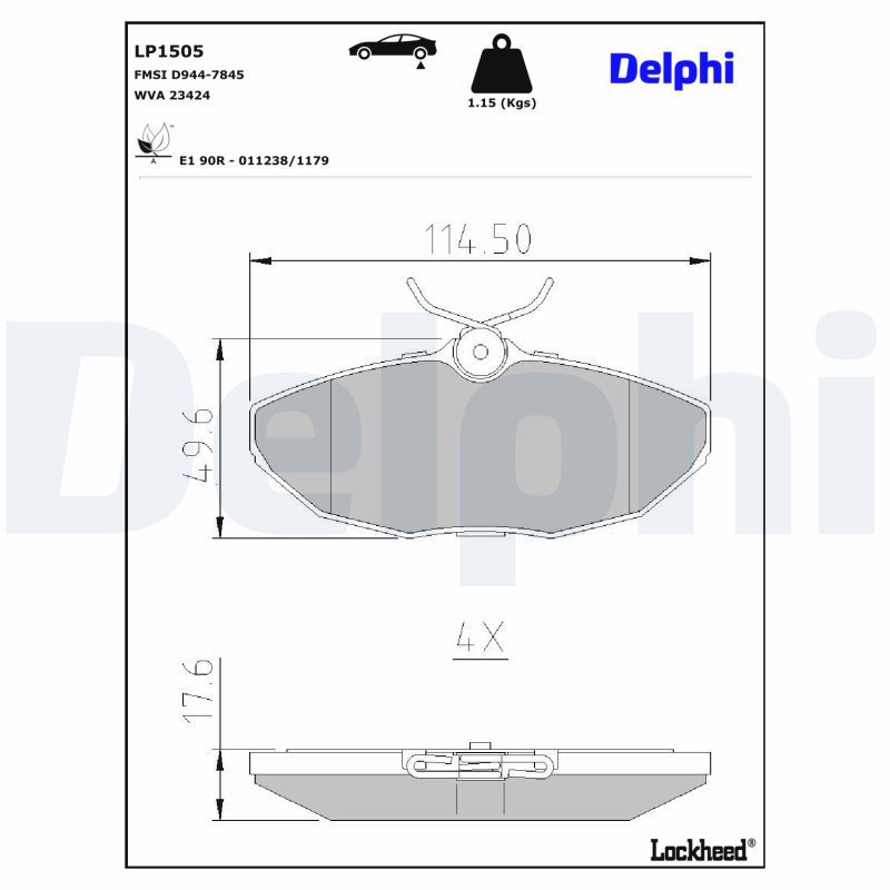 Bremsbelagsatz, Scheibenbremse