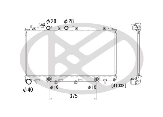 Kühler Motor passt zu: SUBARU LEGACY IV, OUTBACK 3.0 09.03-09.09