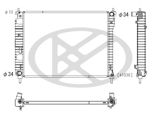 Kühler Motor passt zu: CHEVROLET CAPTIVA, OPEL ANTARA A 2.4/2.4LPG/3.2 06.06-