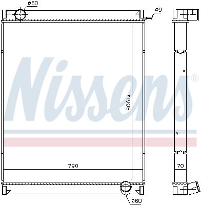 Kühler Motor ((en) without frame) passt zu: RVI ILIADE, IRISBUS EUROCLASS F2BE0682B/MIDR06.20.45M41/MIDR06.23.56A/41 01.97-