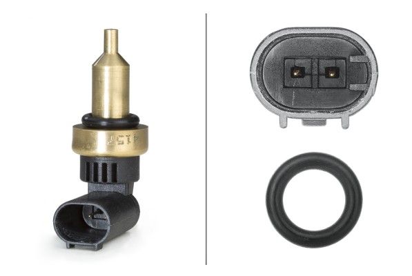 Kühlmitteltemperatur -Sensor (anzahl der Pins: 2, schwarz) passt zu: MERCEDES A (V177), A (W169), A (W176), A (W177), AMG GT (C190), AMG GT (C192), AMG GT (R190), AMG GT (X290) 1.3H-Electric 06.04-