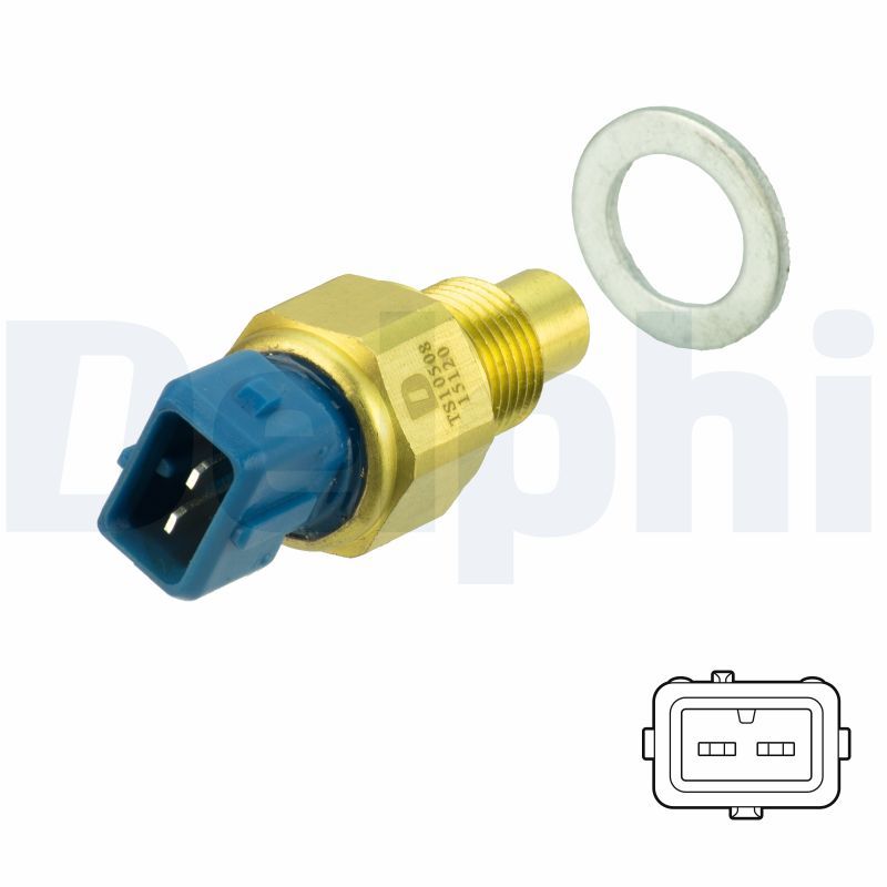 Kühlmitteltemperatur -Sensor (anzahl der Pins: 2, blau) passt zu: CITROEN BERLINGO, BERLINGO/MINIVAN, JUMPY I, XSARA, XSARA/HATCHBACK, XSARA/KOMBI, PEUGEOT 206, 306, 306/HATCHBACK 1.8/1.9D 11.93-12.15