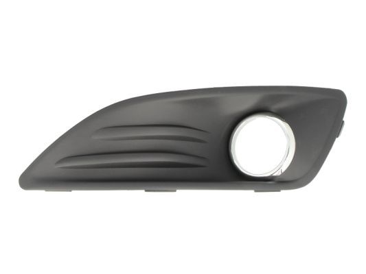 Stoßstangengitter vorne L (mit Löchern für Halogenscheinwerfer, chrom, zertifikat TÜV) passt zu: FORD FIESTA VI 01.13-04.17