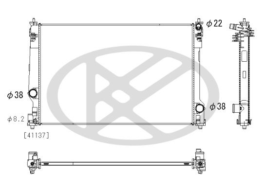 Kühler Motor passt zu: LEXUS ES, TOYOTA CAMRY, RAV 4 V 2.0-3.5 08.17-