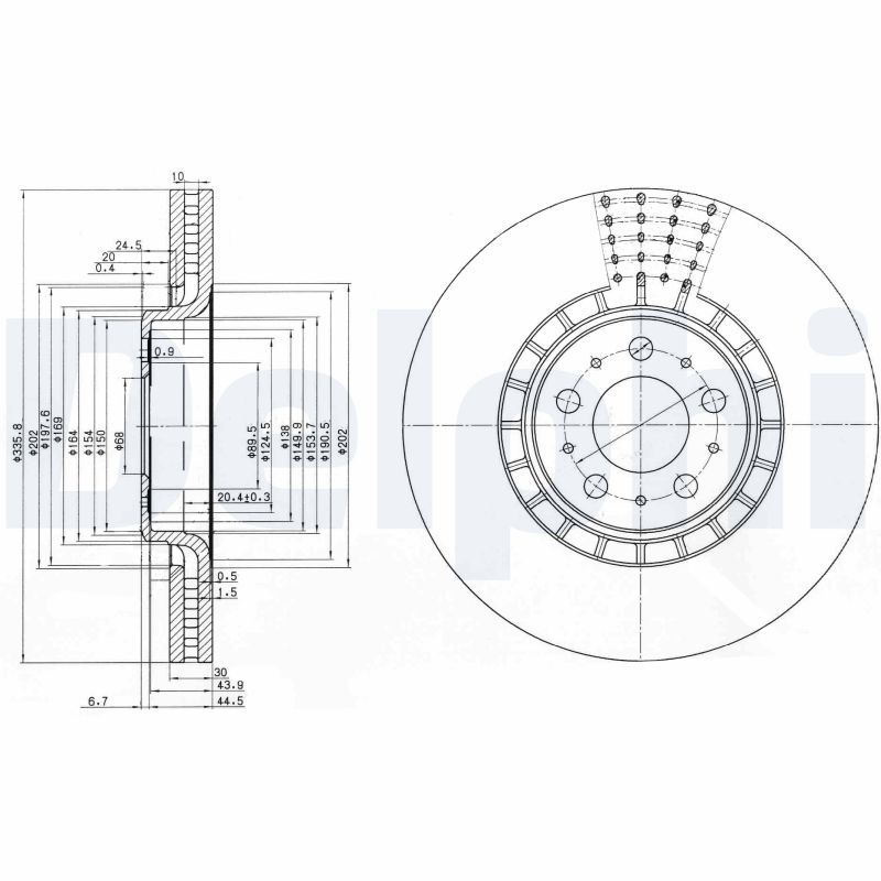 Bremsscheibe vorne L/R passt zu: VOLVO XC90 I 2.4D-4.4 06.02-12.14