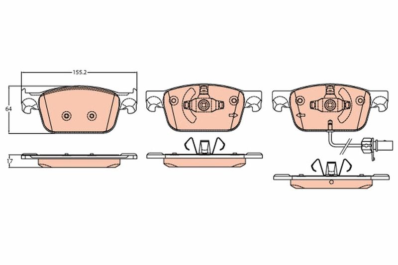 Bremsbelagsatz, Scheibenbremse