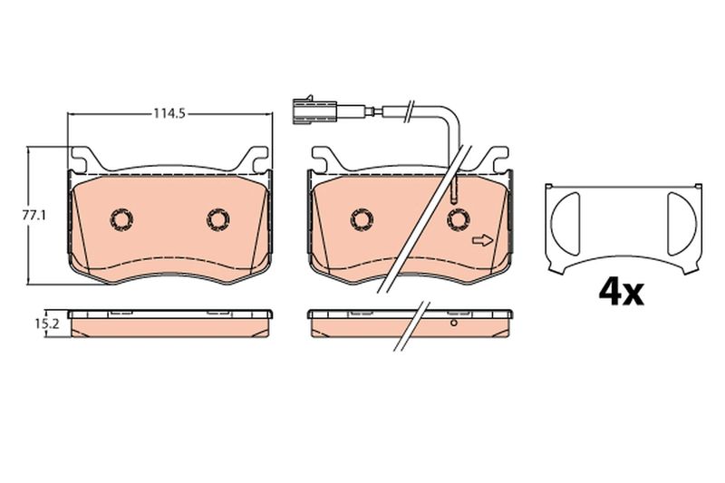 Bremsbelagsatz, Scheibenbremse