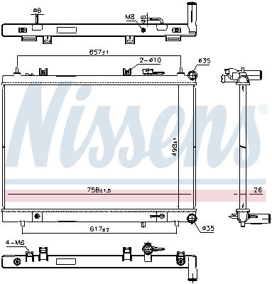 Kühler Motor passt zu: NISSAN PATHFINDER IV 3.5 08.14-