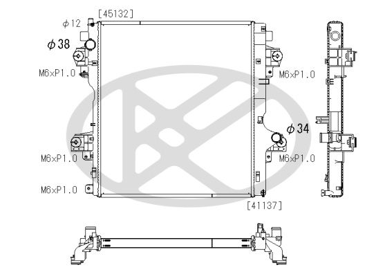 Kühler Motor (mit mechanischer getriebe) passt zu: TOYOTA LAND CRUISER PRADO 2.8D 06.15-