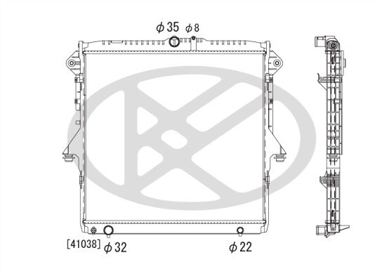 Kühler Motor passt zu: FORD RANGER 2.2D/3.2D 04.11-