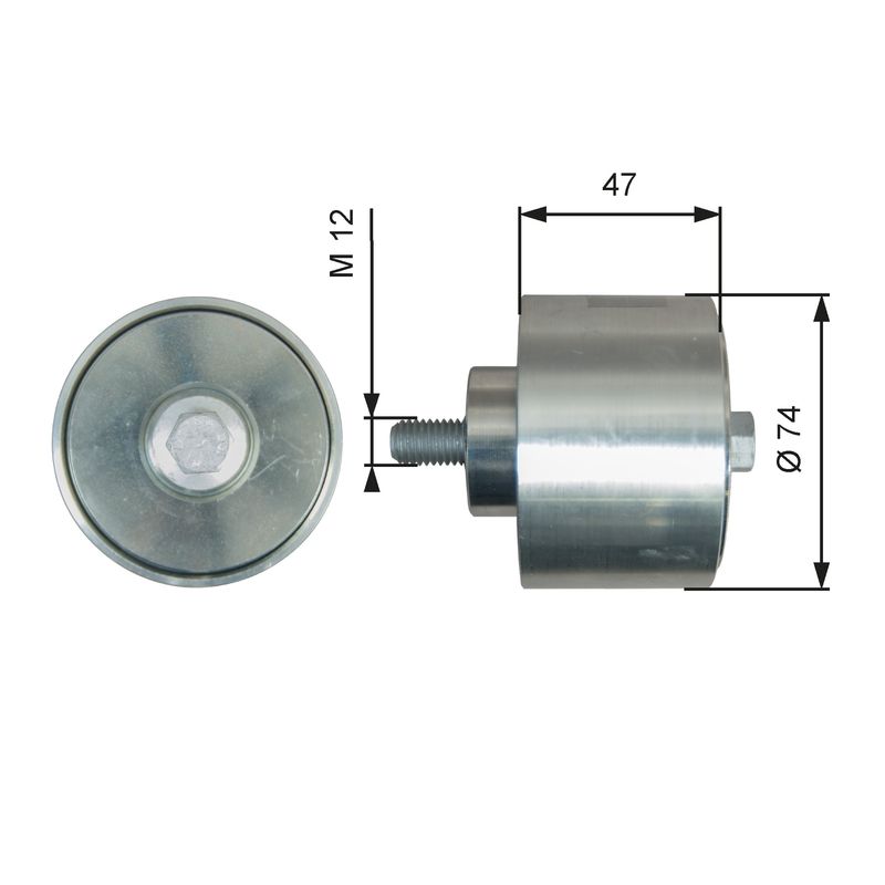 Umlenk-/Führungsrolle, Keilrippenriemen