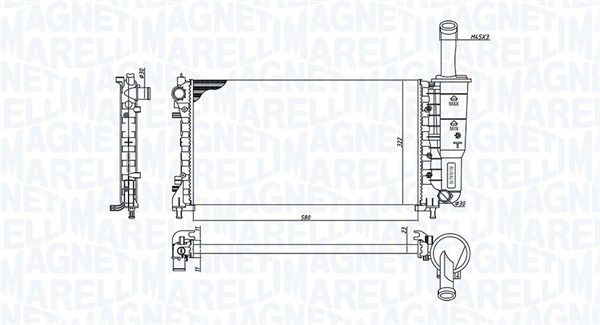 Kühler Motor (mit mechanischer getriebe) passt zu: FIAT PUNTO 1.4 09.03-03.12
