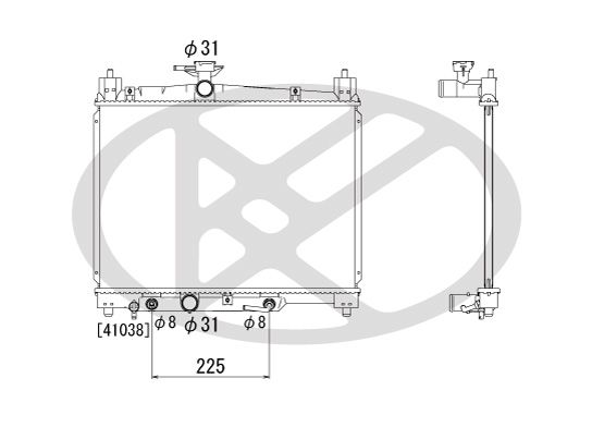 Kühler Motor passt zu: TOYOTA YARIS 1.0/1.3 04.99-09.05