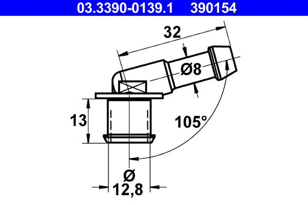 Adapter, Bremsleitung