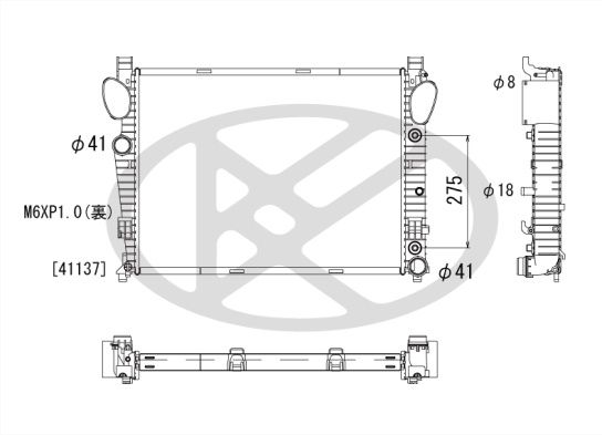 Kühler Motor (automatikgetriebe) passt zu: MERCEDES S (W220, V220), S (W221, V221) 2.8-3.7 10.98-12.13