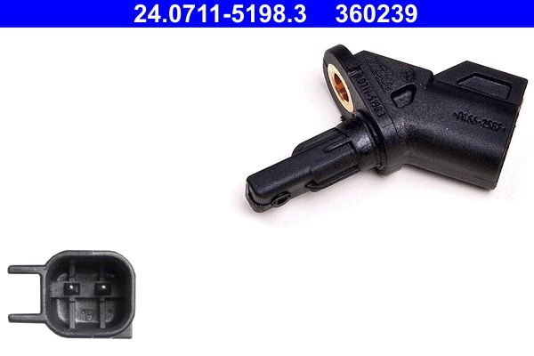 ABS-Sensor vorne L/R passt zu: VOLVO C30, C70 II, S40 II, S60 II, S80 II, V40, V50, V60 I, V60 I/KOMBI, V70 III, V70 III/KOMBI, XC60 I, XC70 II, FORD C-MAX, C-MAX II 1.3-Electric 10.03-